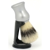 Matt Silver Handle with Stand  100% Pure Bristles - Click for more info